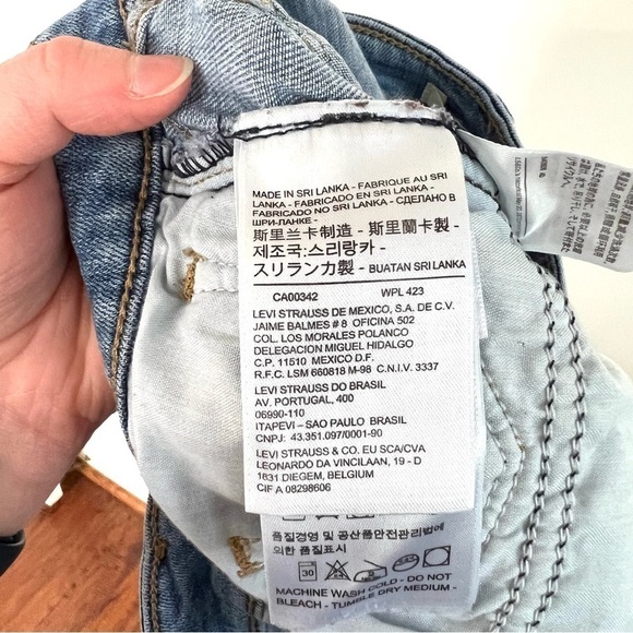 Levi’s 711 Skinny Embellished Lightning Bolt Star Light Wash Jeans Size 29 - Picture 10 of 17